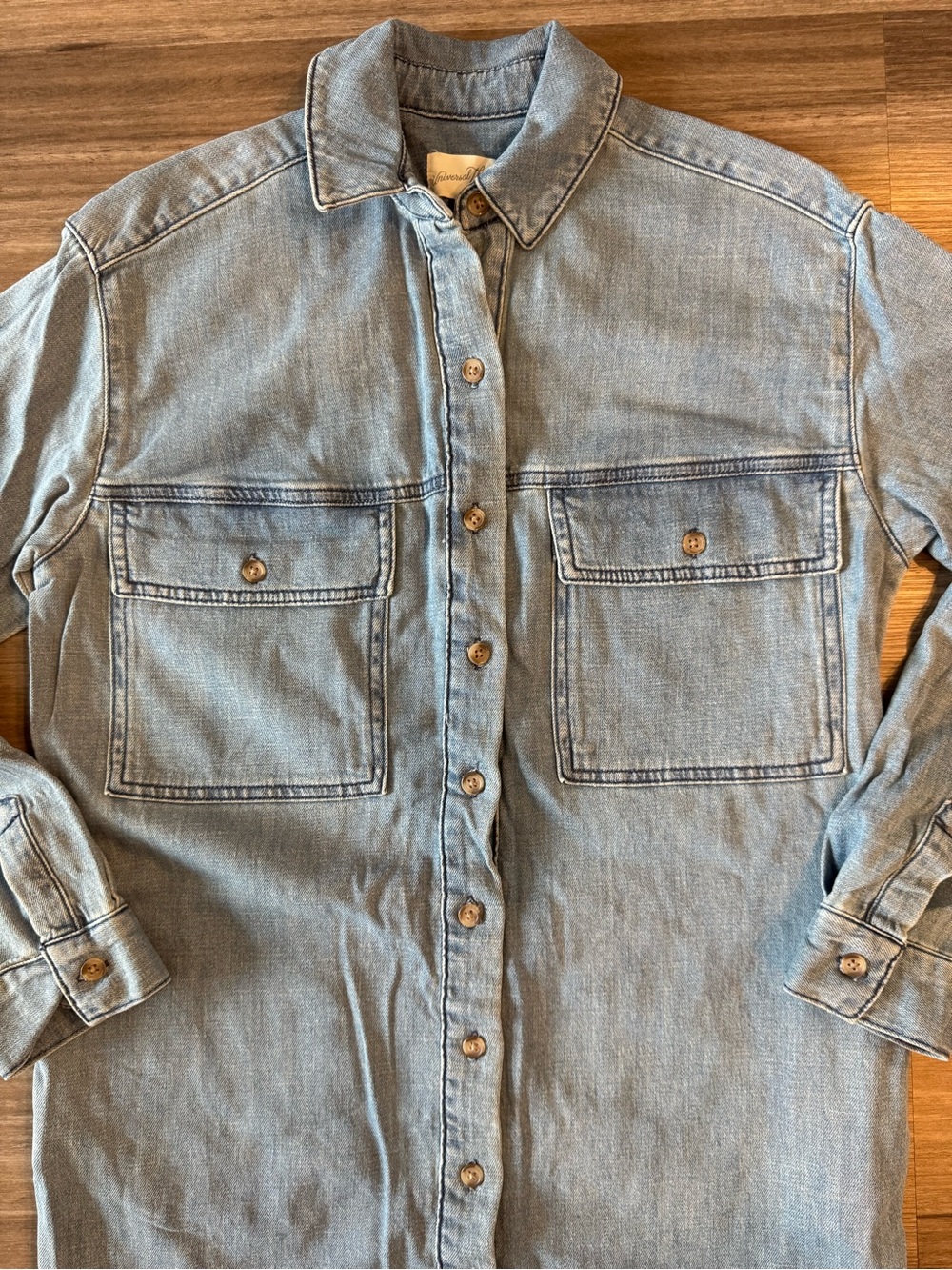 Universal Thread Light Denim Button Front Dress with Pockets Size Small - Picture 5 of 8
